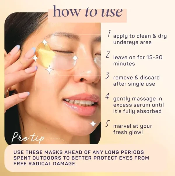 BeautyLife Rejuvenating Hydrogel Masks for Fine Lines with Gold - 24 Pairs