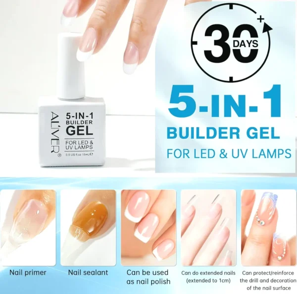 Multi-purpose Strengthening Gel with Clear Finish