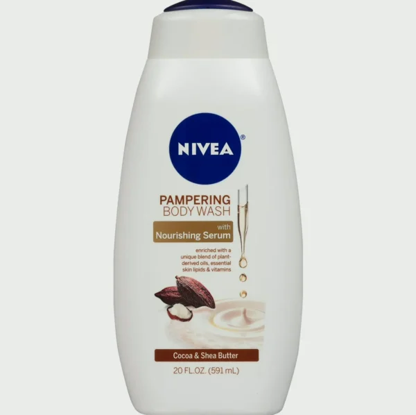 NIVEA Cocoa & Shea Butter-Enriched Pampering Wash , 20 Fluid Ounces