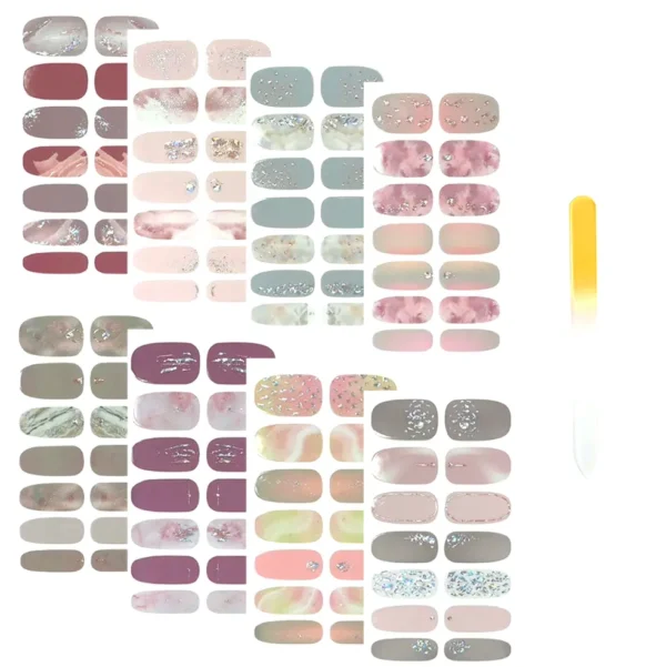 SIUSIO's 112-Piece Nail Stickers Set with Crystal File