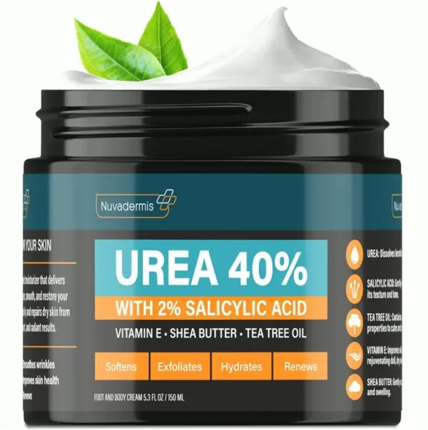 NUVADERMIS Urea Cream 40% for Feet - Powerful Repair - 5.29 oz