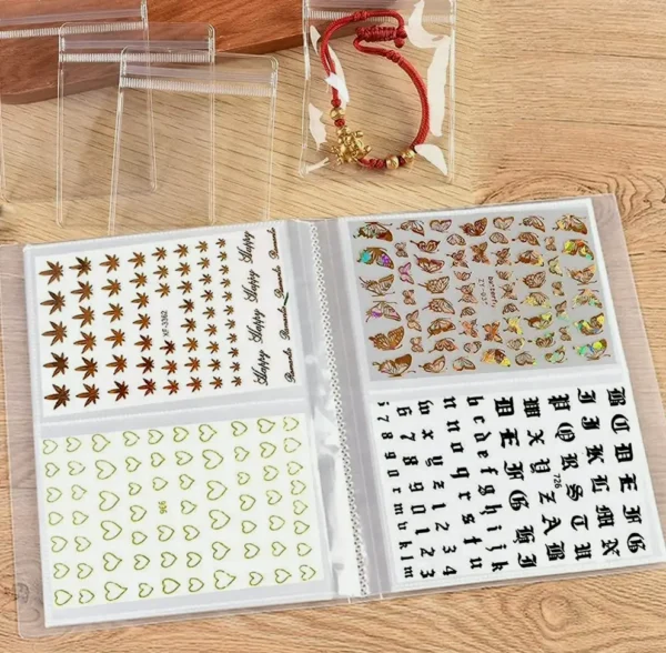 Nail Art Sticker Organizer Binder - Large Capacity