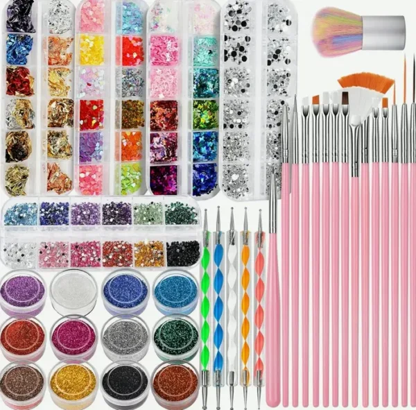 Fandamei's Nail Art Kit with Tools & Rhinestones