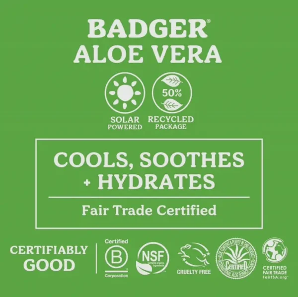 Aloe Vera Gel for Burn Care, Organic 4 fl oz