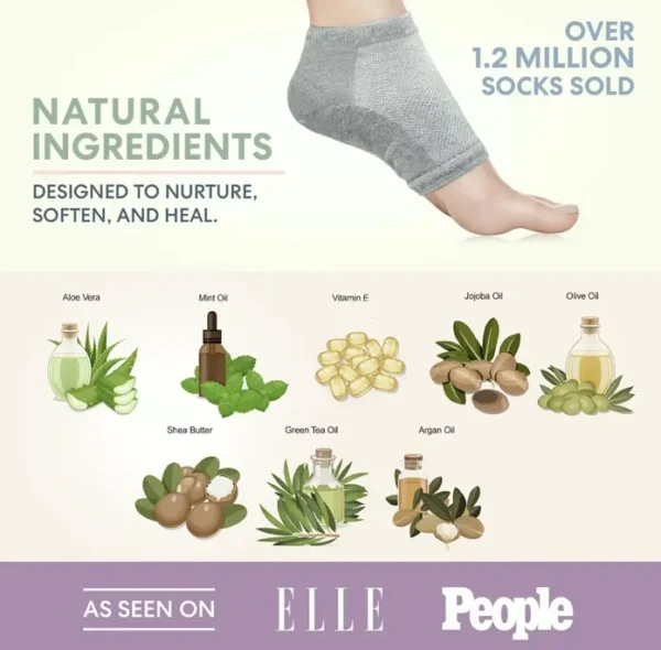 Moisturizing Foot Socks for Dry Heels - 2 Sets