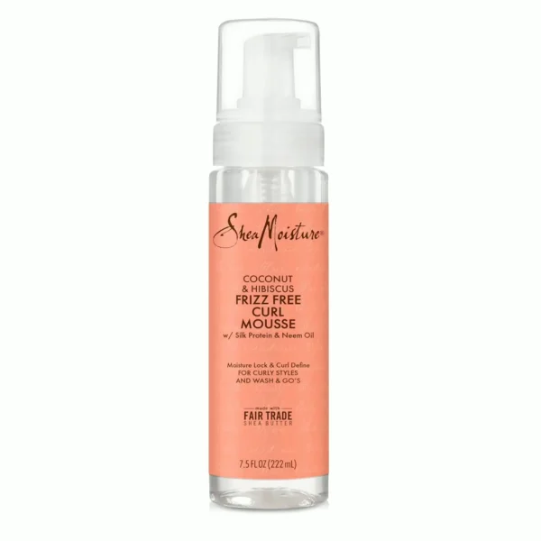 Moisture Curl Mousse Coconut and Hibiscus for Flyaway Control, 7.5 oz