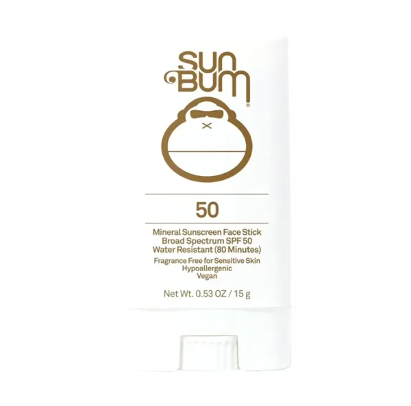 Natural SPF 50 Facial Sunscreen Stick, Plant-based, .45 oz