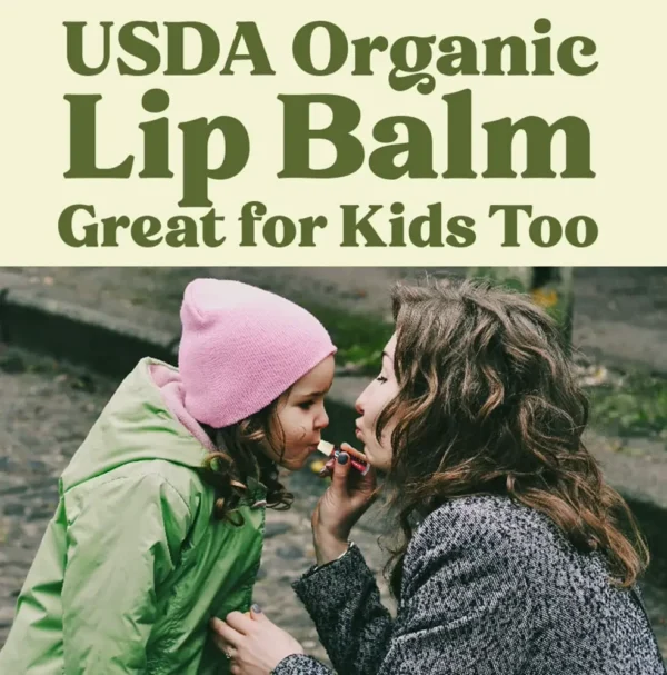 Natural Lip Balm 6-Piece Set - Fruit Flavors, Beeswax, Vitamin E