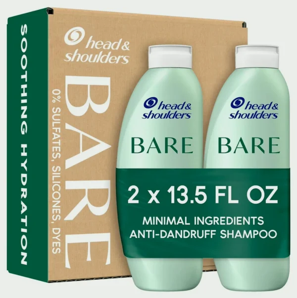 Head & Shoulders BARE Sulfate-Free Dandruff Shampoo, 13.5 fl oz Twin Pack