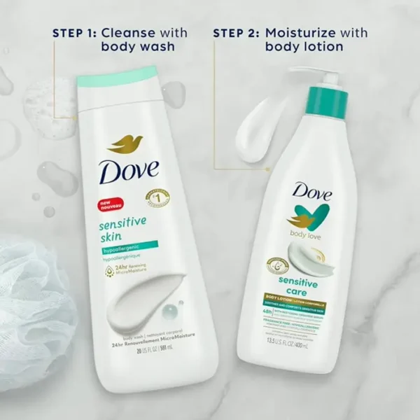 Dove Sensitive Care Body Pack of 3 with Ceramide Complex