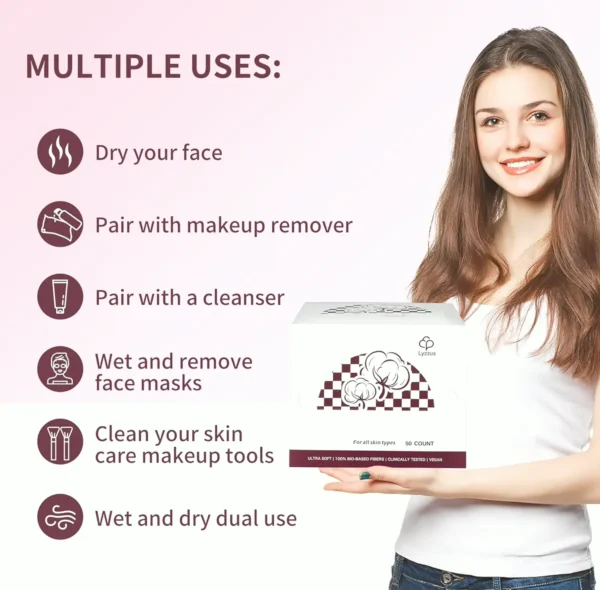 Single-use Face Towel, Eco-friendly, Soft and Thick, Set of 3