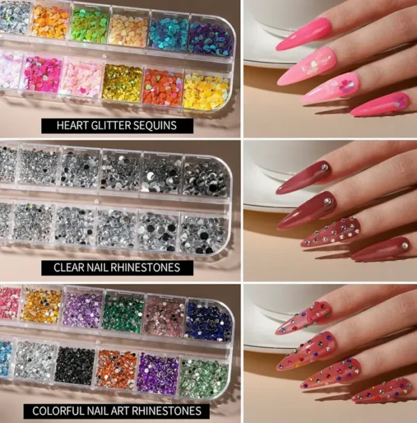 Fandamei's Nail Art Kit with Tools & Rhinestones