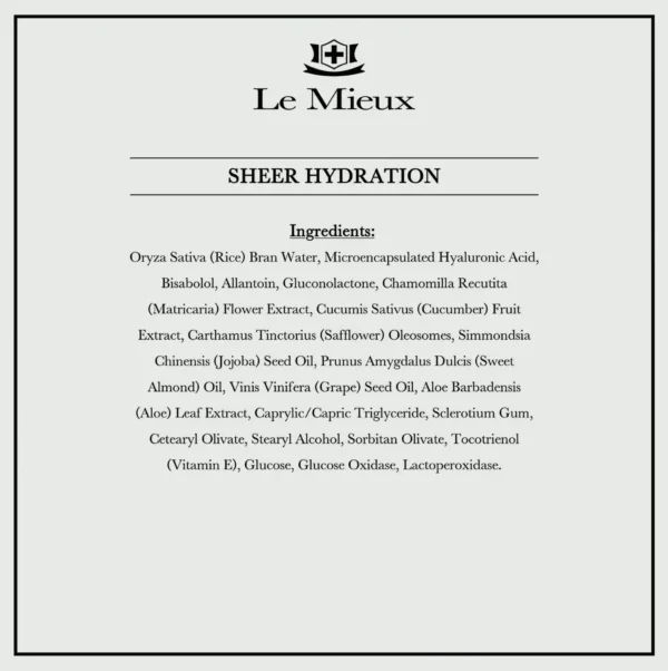 The Mieux Sheer Moisture - Whipped Gel Facial Lotion