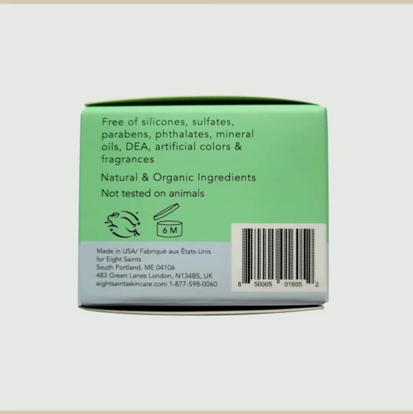 Eight Saints Under-Eye Cream - Organic Puffiness Reducer, 0.5 oz