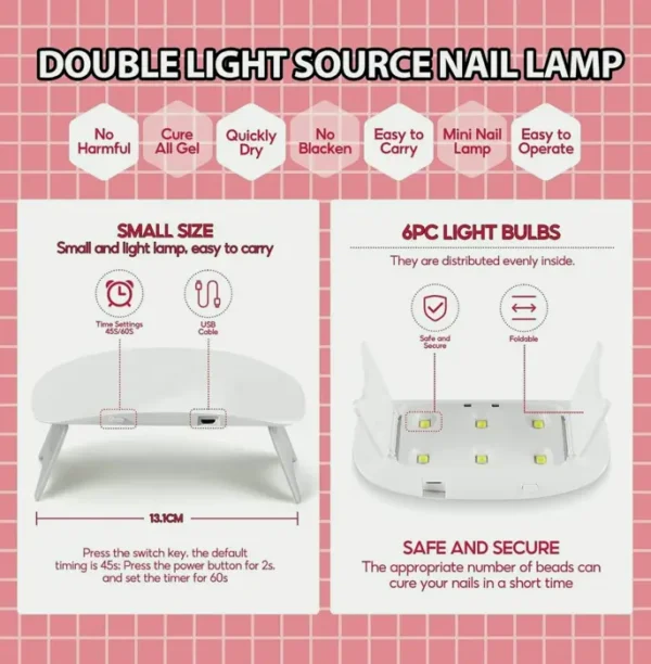 Nail Gel Polish Kit with UV Light