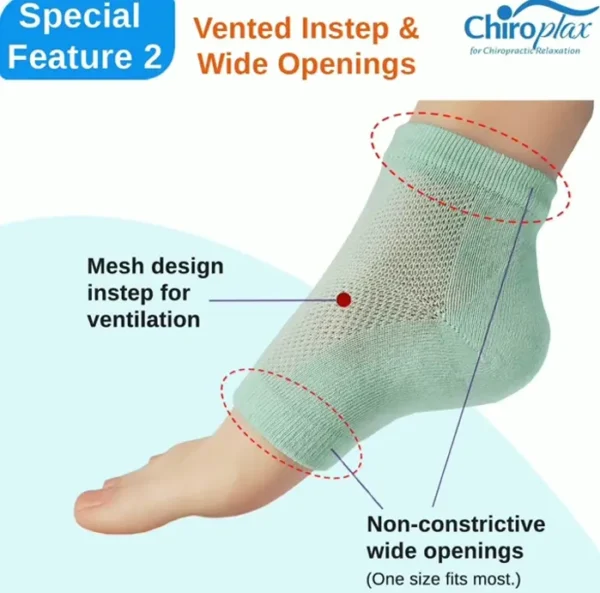Chiroparx Moisturizing Socks for Dry Feet, 2 Pairs (Grey)