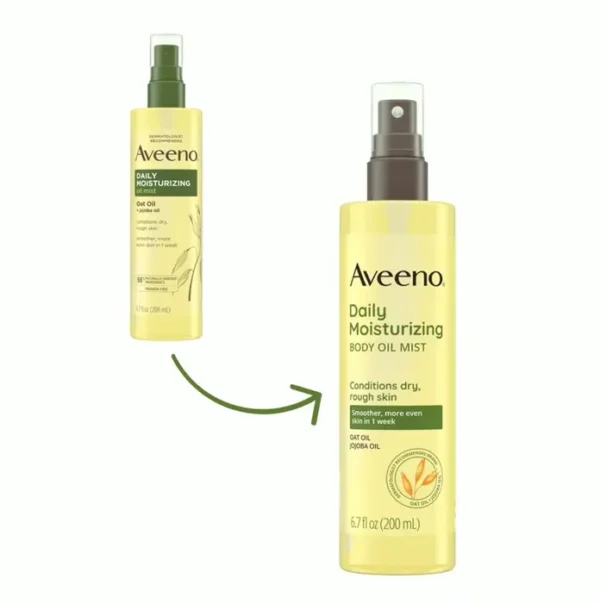 Aveeno Daily Hydrating Parched Skin Mist with Oat & Jojoba, Nourishing Spritz, 6.7 fl. oz