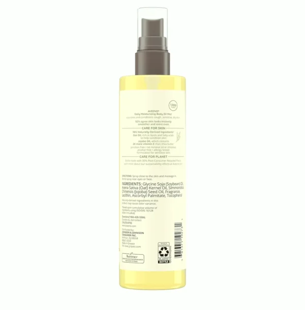 Aveeno Daily Hydrating Parched Skin Mist with Oat & Jojoba, Nourishing Spritz, 6.7 fl. oz