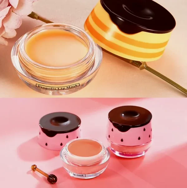 Two PCS Bee Lip Balm Honey Pot