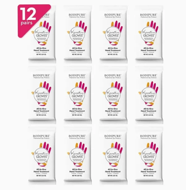 Complete Hand Moisturizing Mask with Protein & Vit E - Nourish Dry Hands - 12 Pairs