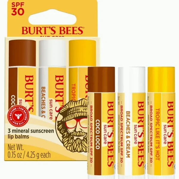 Burt’s SPF 30 Lip Balm, 3-Pack