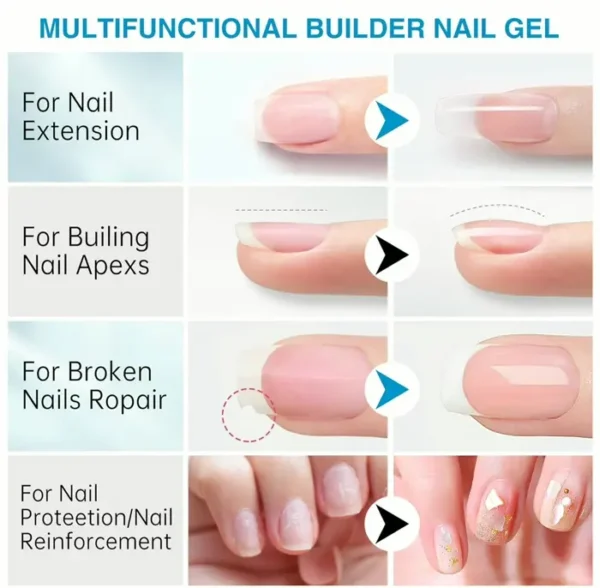 Multi-purpose Strengthening Gel with Clear Finish
