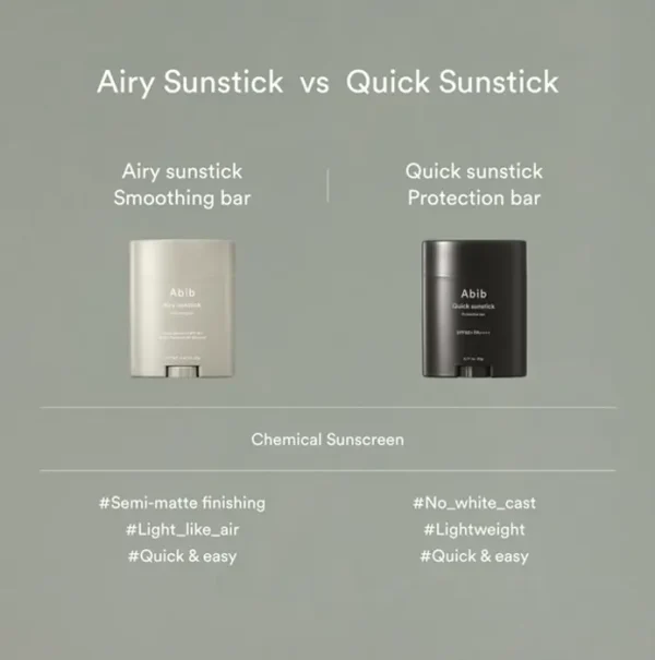 Airy Sunstick Bar SPF50+ No-Stick Matte Finish