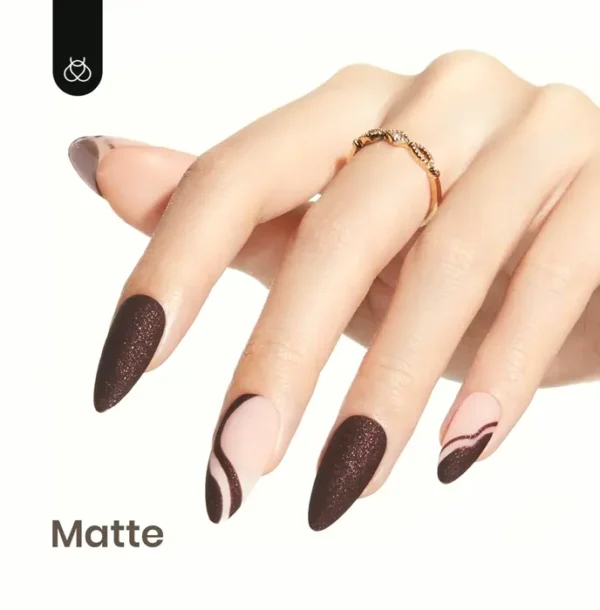 Beetles Gel Brown Glitter Gel Lacquer, 15ml, DIY at Home