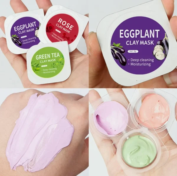 10 Container Clay Facial Set Bundle