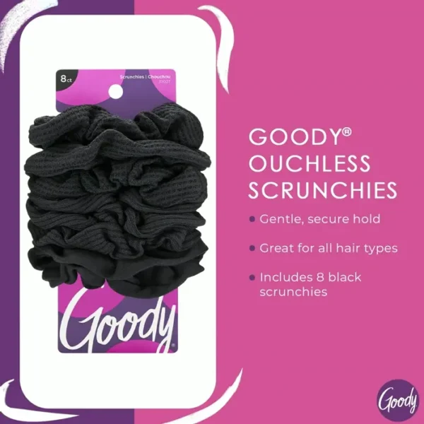 Ladies' Ouchless Scrunchies - Set of 8 Dark Pieces