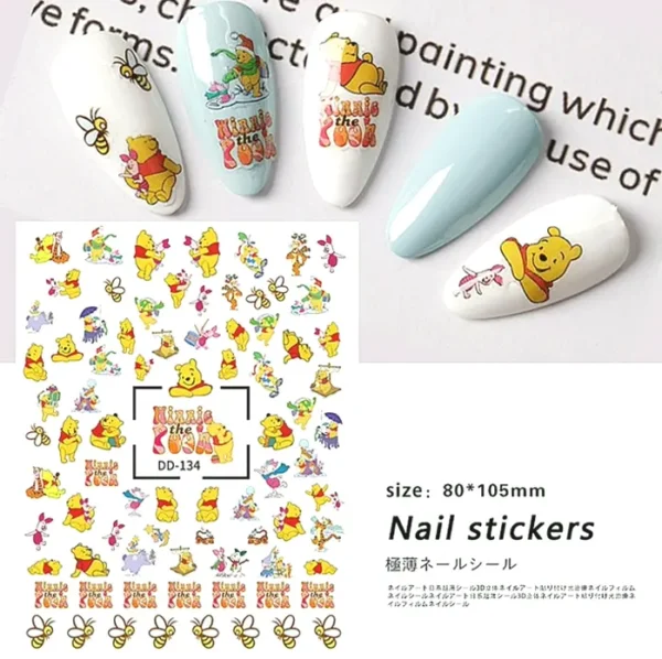 Adorable Bear 5D Manicure Stickers - 3 Sheets