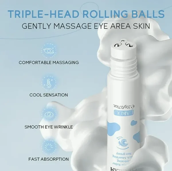 Moisturizing Milk Eye Serum Roll-On with Triple Roll