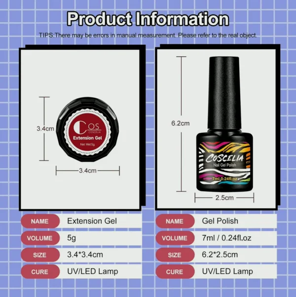Nail Gel Polish Kit with UV Light