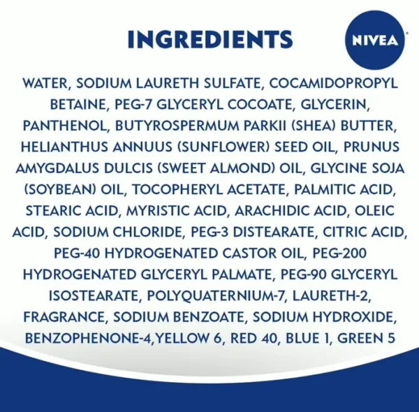NIVEA Cocoa & Shea Butter-Enriched Pampering Wash , 20 Fluid Ounces