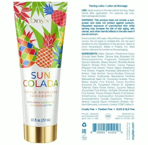 Obsidian Suncolada Triple Bronzing Pineapple Lotion - 8.5 fl oz
