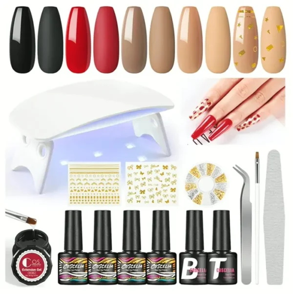 Nail Gel Polish Kit with UV Light