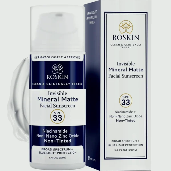 Roskin's Invisible Mineral Sunscreen for Face with SPF33
