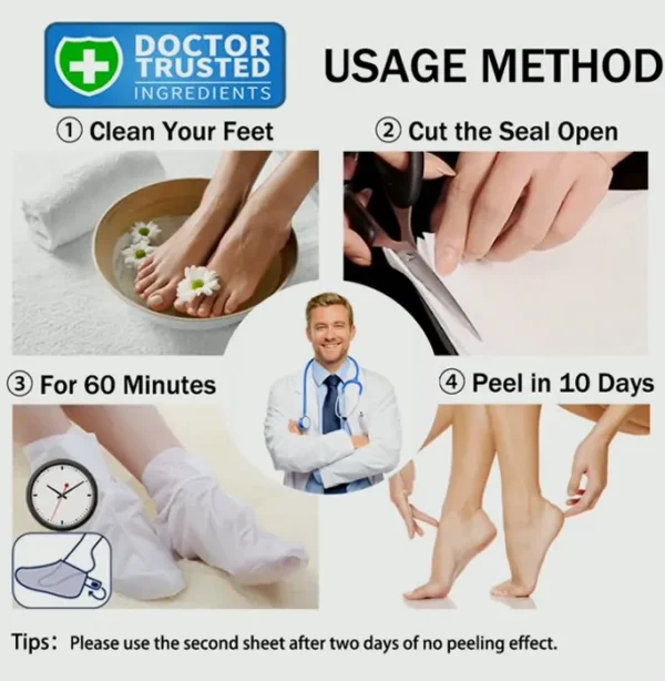 Feet Exfoliating Mask for Dry Feet (3 Sets)