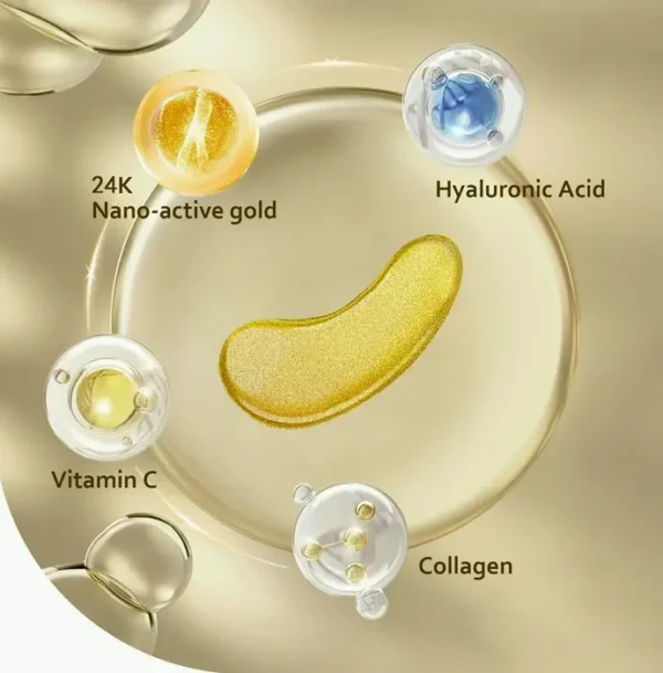 24K Gold Under Eye Mask for Dark Circles (30 Sets)