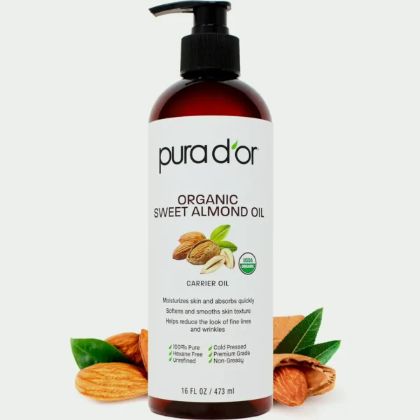 Organic Natural Almond Oil 16 oz - Body & Skin Care