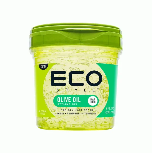 Eco Style Olea Styling Gel - Moisturizes & Tames Hair Breakage - 8 oz