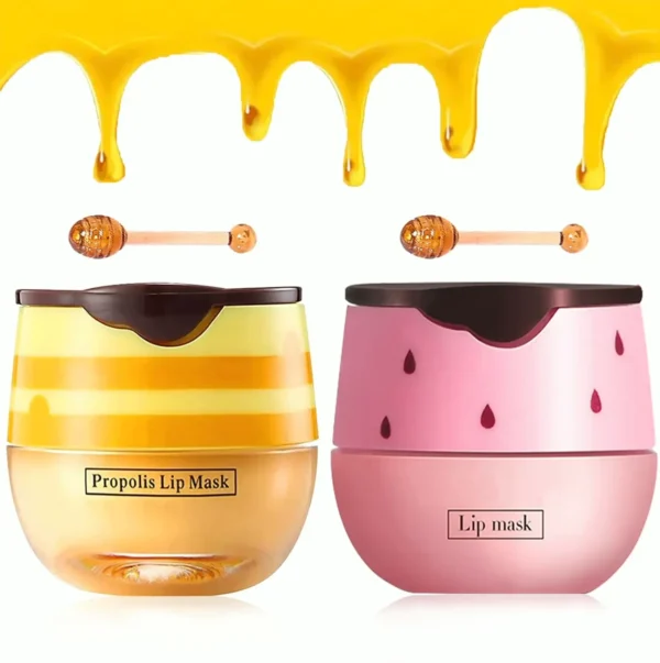 Two PCS Bee Lip Balm Honey Pot
