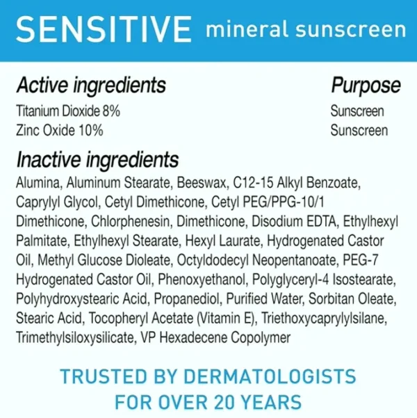 Blue Lizard Gentle Mineral Sunscreen, High SPF, ZnO