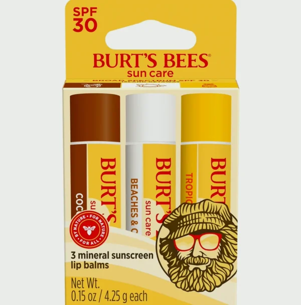 Burt’s SPF 30 Lip Balm, 3-Pack