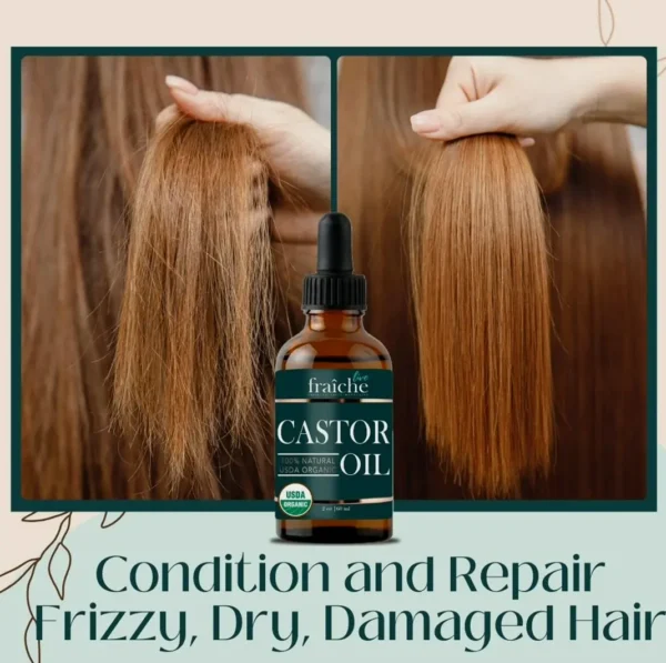 Natural Castor Oil with Brush (2oz) for Eyebrows