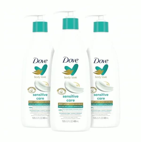 Dove Sensitive Care Body Pack of 3 with Ceramide Complex